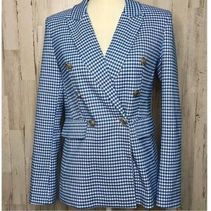 Autres Filles Women's  Blue & white Double-Breasted Blazer Casual Formal Images